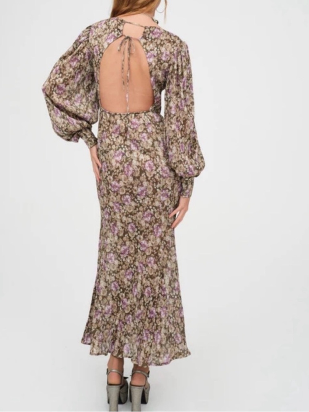 For Love & Lemons Women's Brown and Purple Dress XS - Picture 3 of 4